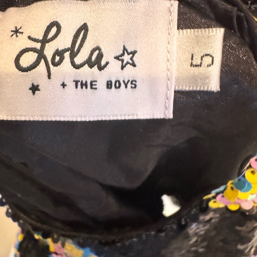 Lola Black Sequin Dress with Multicolor butterfly Design - Picture 4 of 4